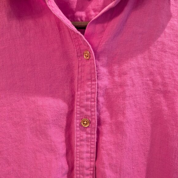 Ralph Lauren Pink Size XS 100% Linen Collar Button Down Shirt QuietLuxury Preppy - Picture 4 of 9
